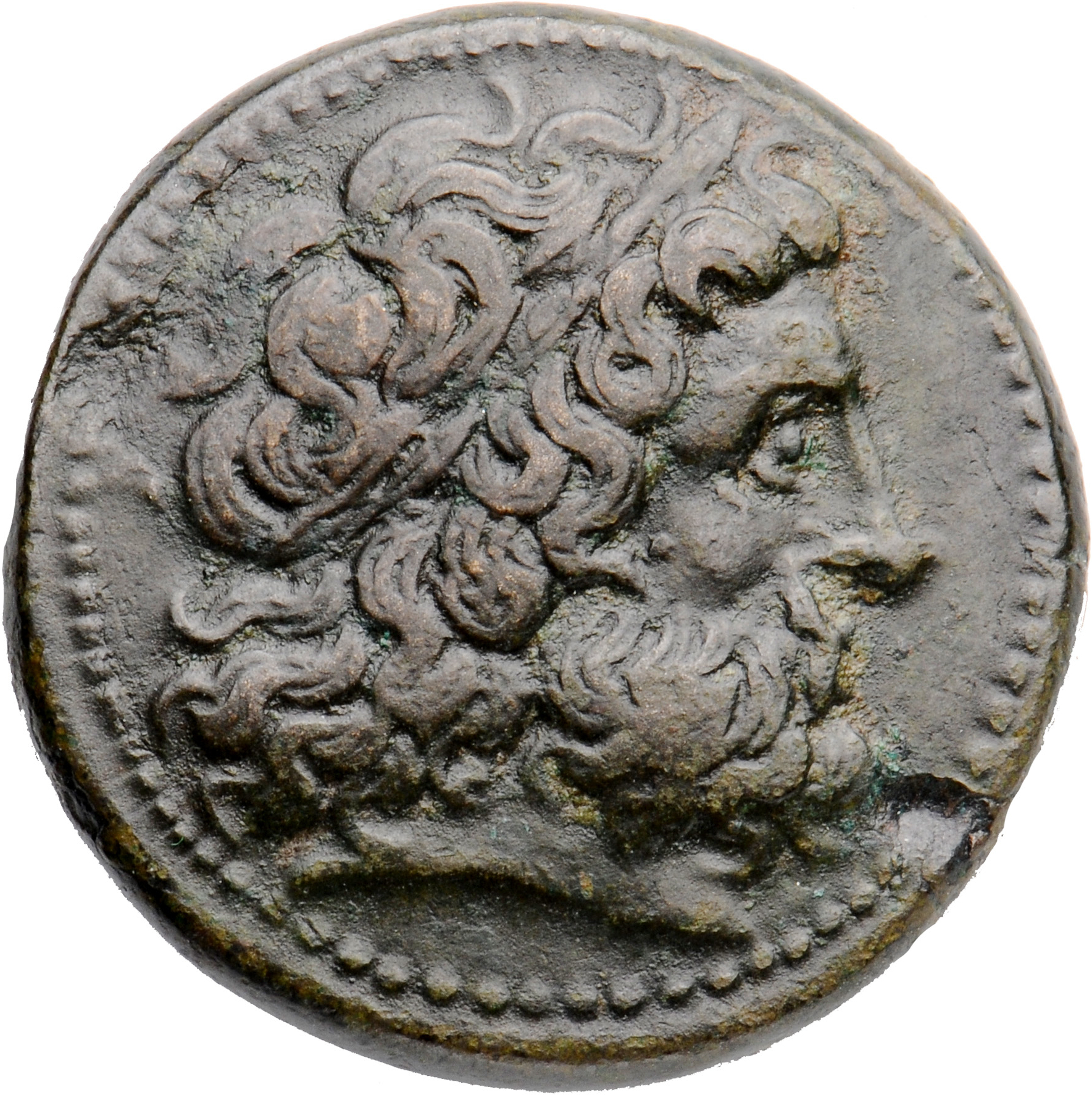 LORBER Coins of the Ptolemaic Empire Vol. I, Part II, no. B289 Ptolemy II obverse, Laureate Head of Zeus right, of idealiz...