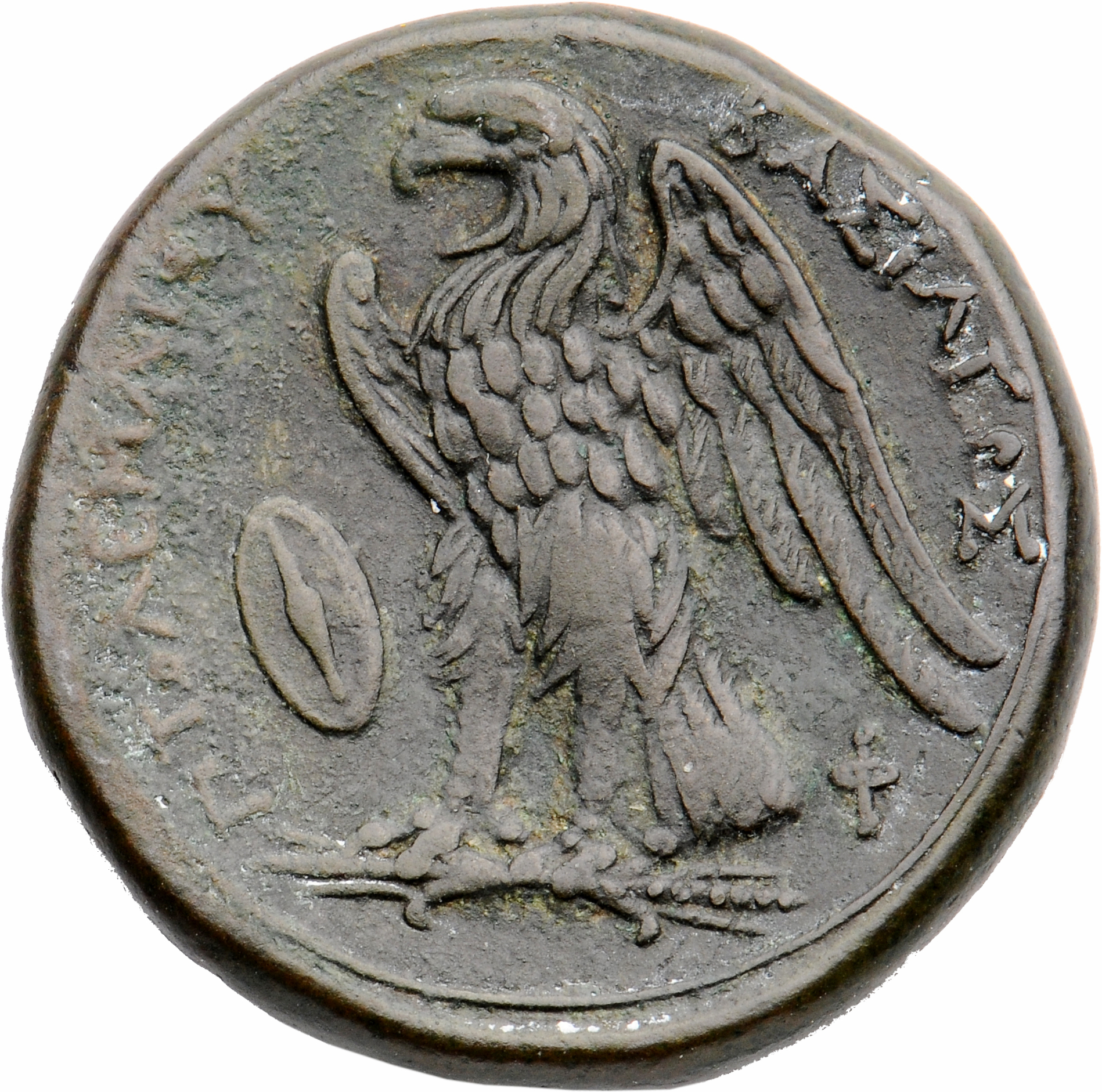 LORBER Coins of the Ptolemaic Empire Vol. I, Part II, no. B298 Ptolemy II reverse, Nude, helmeted warrior advancing right,...