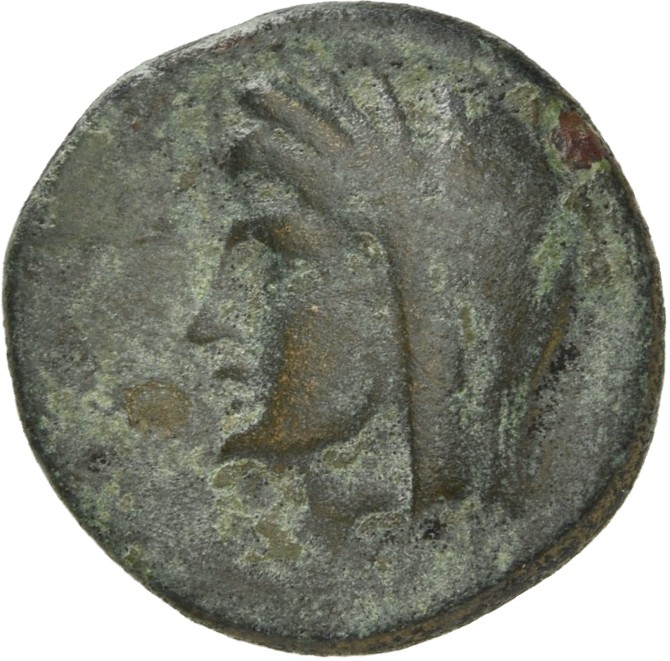 LORBER Coins of the Ptolemaic Empire Vol. I, Part II, no. B304 Ptolemy II obverse, Veiled Head of Arsinoe I., perhaps diad...
