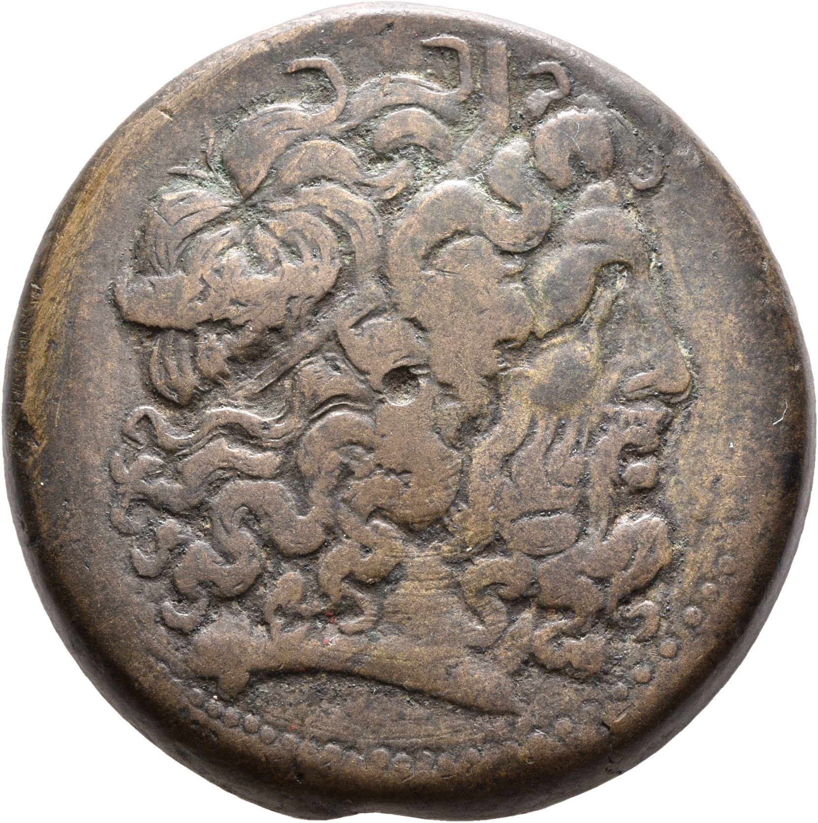 LORBER Coins of the Ptolemaic Empire Vol. I, Part II, no. B359 Ptolemy III obverse, Horned Head of Zeus Ammon right, weari...