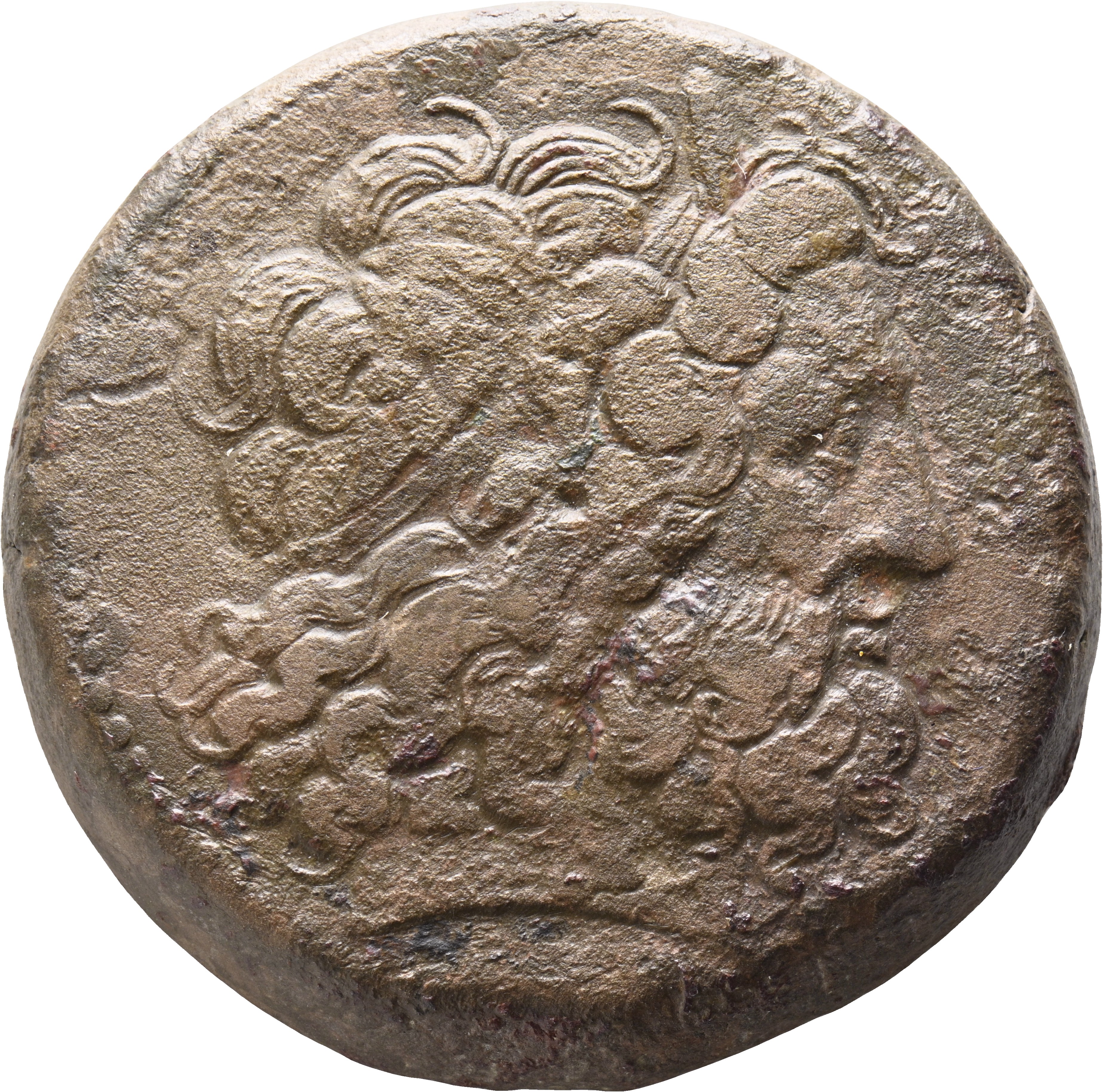 LORBER Coins of the Ptolemaic Empire Vol. I, Part II, no. B365 Ptolemy III obverse, Horned Head of Zeus Ammon right, weari...