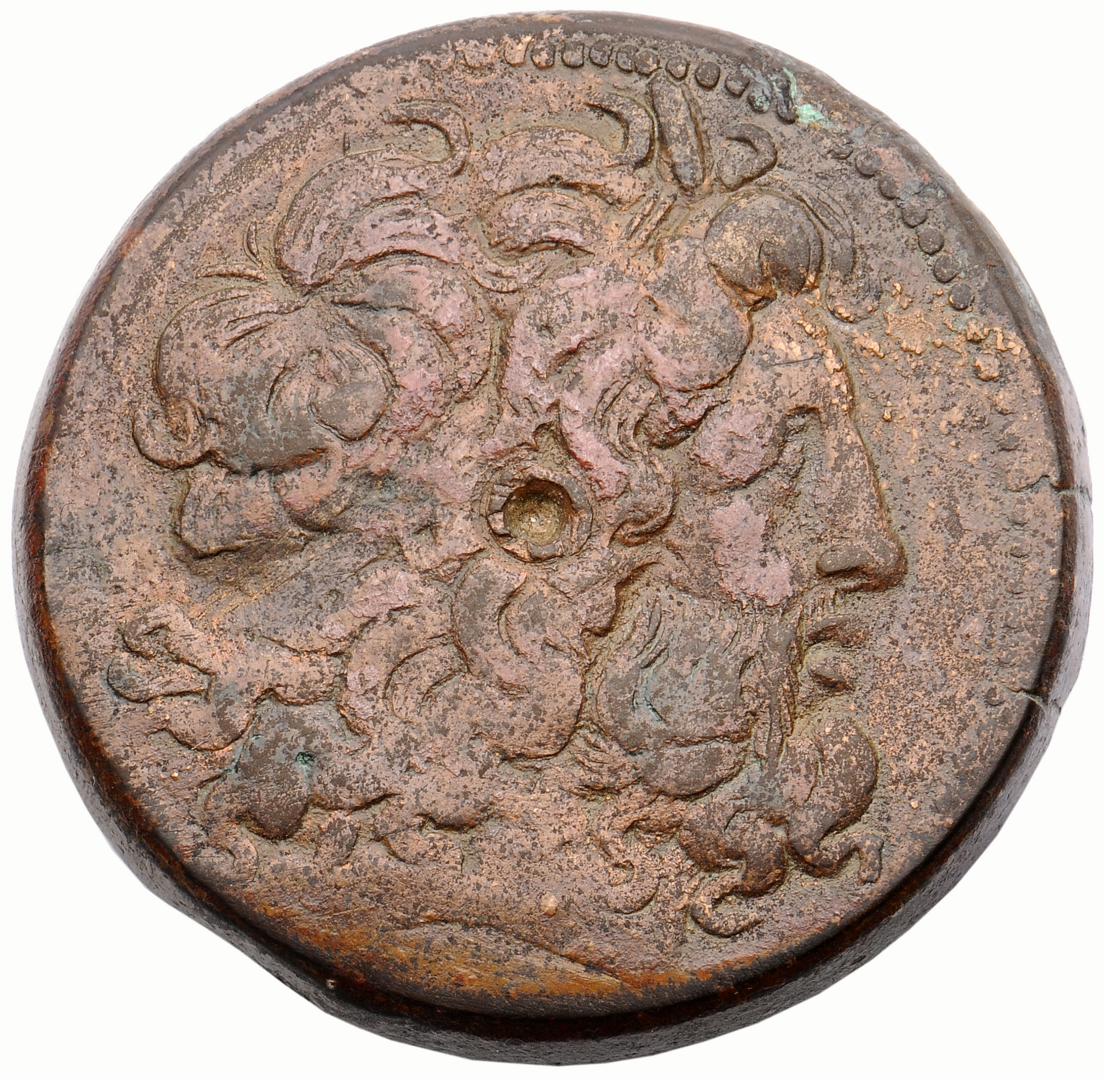 LORBER Coins of the Ptolemaic Empire Vol. I, Part II, no. B389 Ptolemy III obverse, Horned Head of Zeus Ammon right, weari...