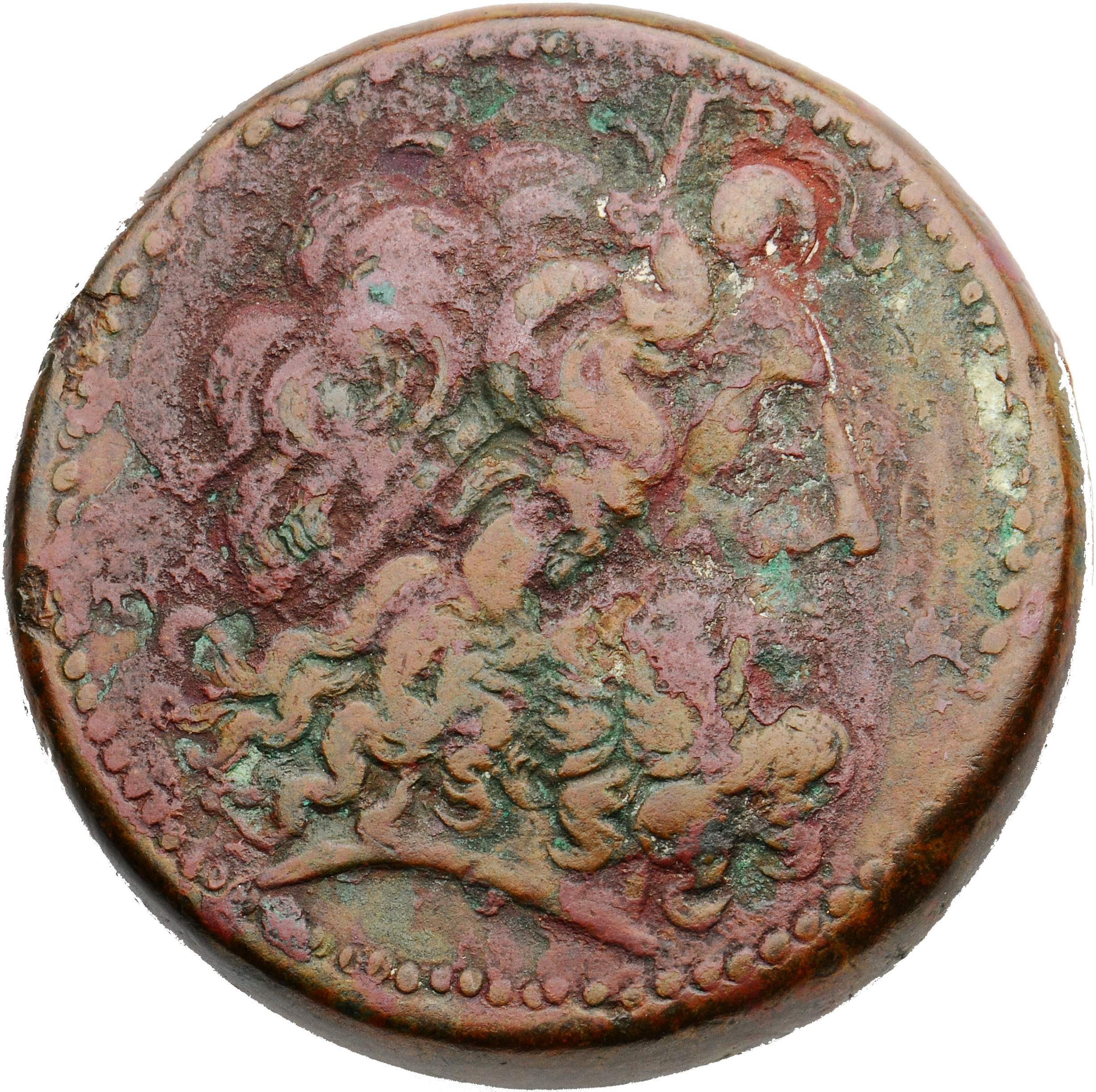 LORBER Coins of the Ptolemaic Empire Vol. I, Part II, no. B395 Ptolemy III obverse, Horned Head of Zeus Ammon right, weari...