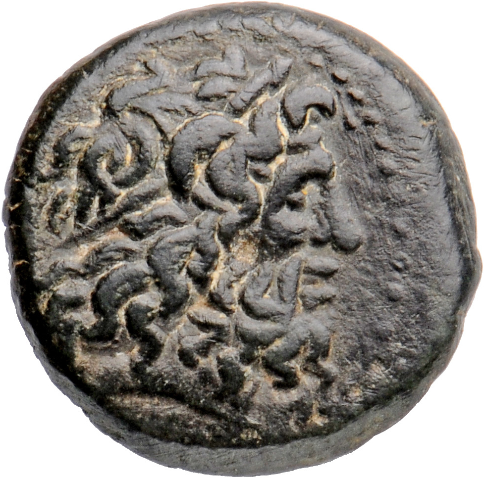 LORBER Coins of the Ptolemaic Empire Vol. I, Part II, no. B434 Ptolemy III obverse, Horned Head of Zeus Ammon right, weari...