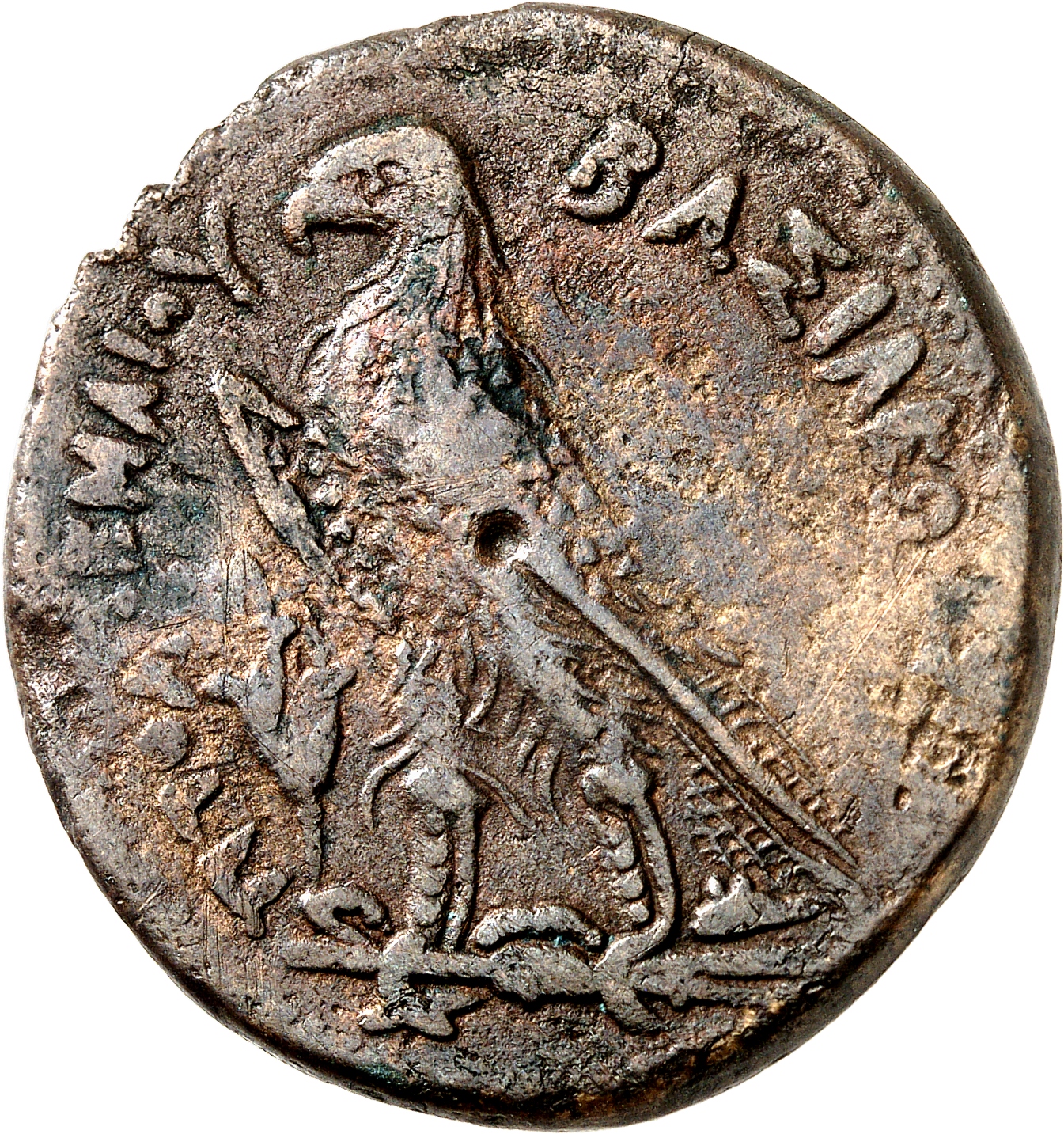 LORBER Coins of the Ptolemaic Empire Vol. I, Part II, no. B439 Ptolemy III reverse, Eagle with closed wings standing left ...