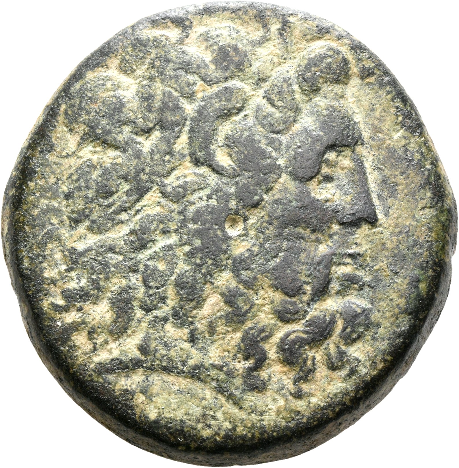 LORBER Coins of the Ptolemaic Empire Vol. I, Part II, no. B439 Ptolemy III obverse, Horned Head of Zeus Ammon right, weari...