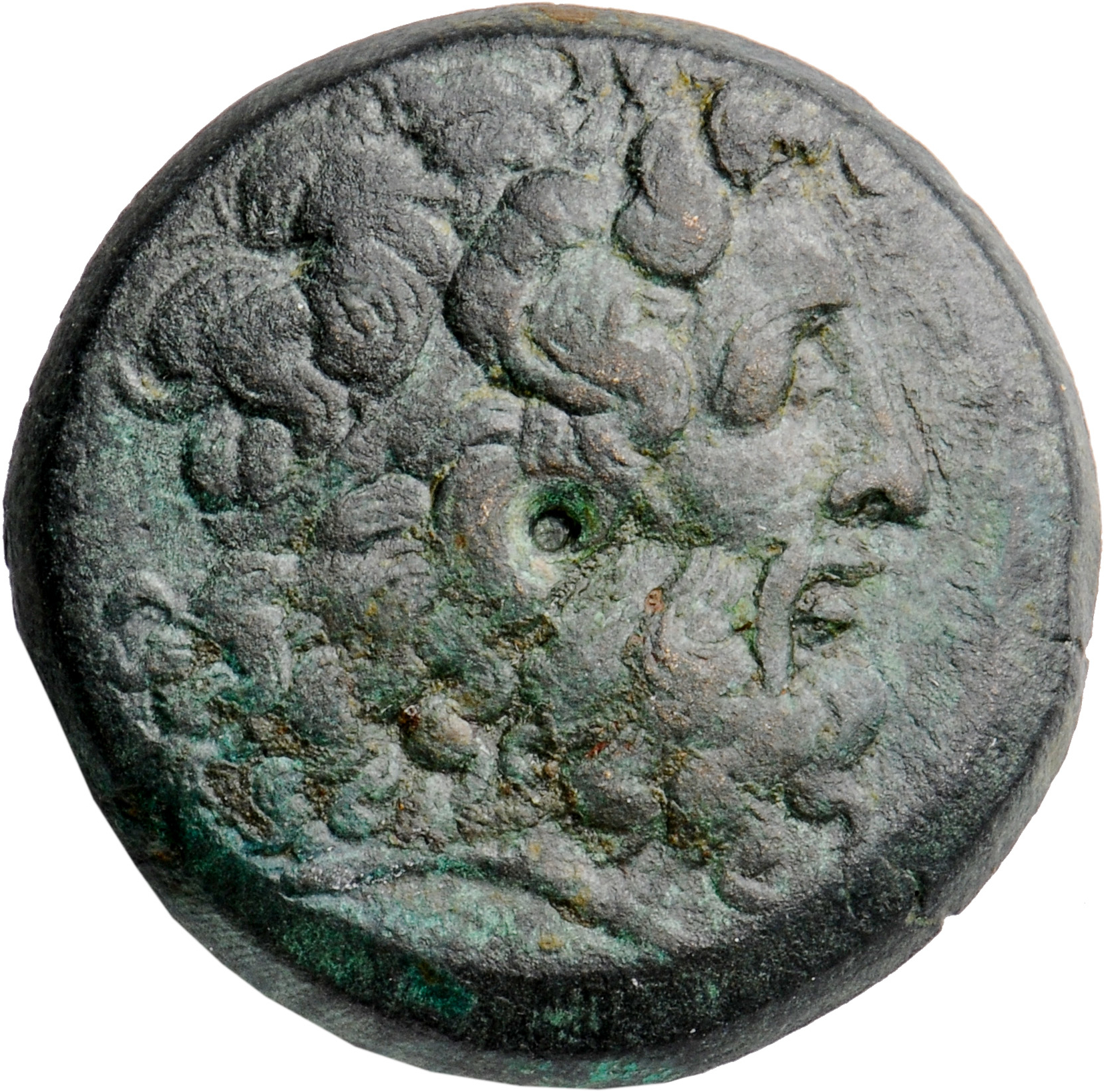 LORBER Coins of the Ptolemaic Empire Vol. I, Part II, no. B447 Ptolemy III obverse, Horned Head of Zeus Ammon right, weari...