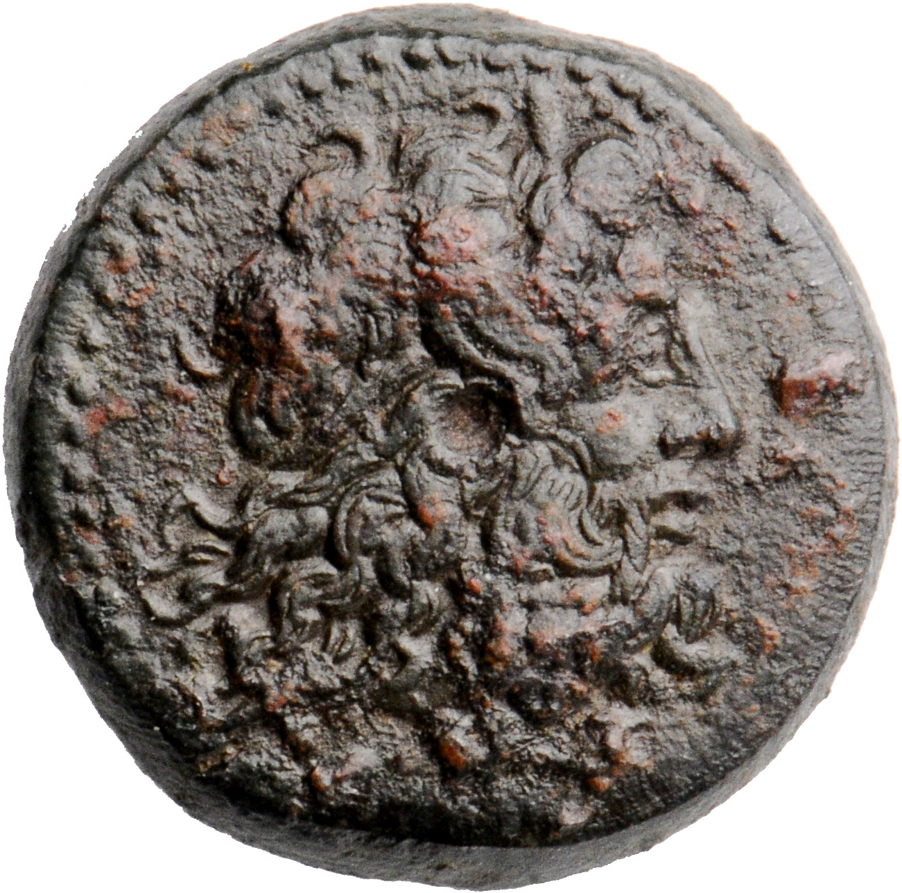 LORBER Coins of the Ptolemaic Empire Vol. I, Part II, no. B449 Ptolemy III obverse, Horned Head of Zeus Ammon right, weari...