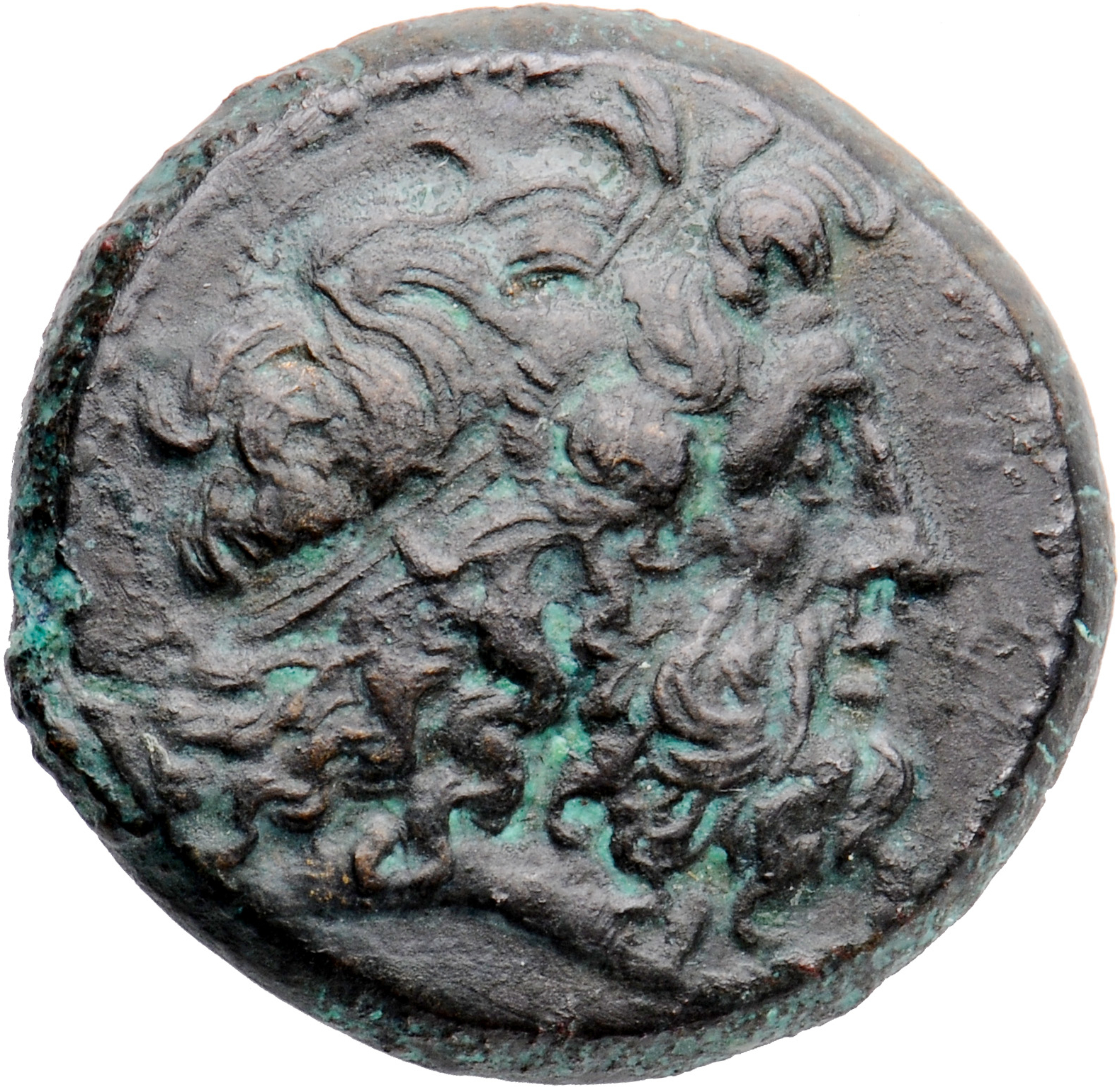 LORBER Coins of the Ptolemaic Empire Vol. I, Part II, no. B468 Ptolemy III obverse, Horned Head of Zeus Ammon right, weari...