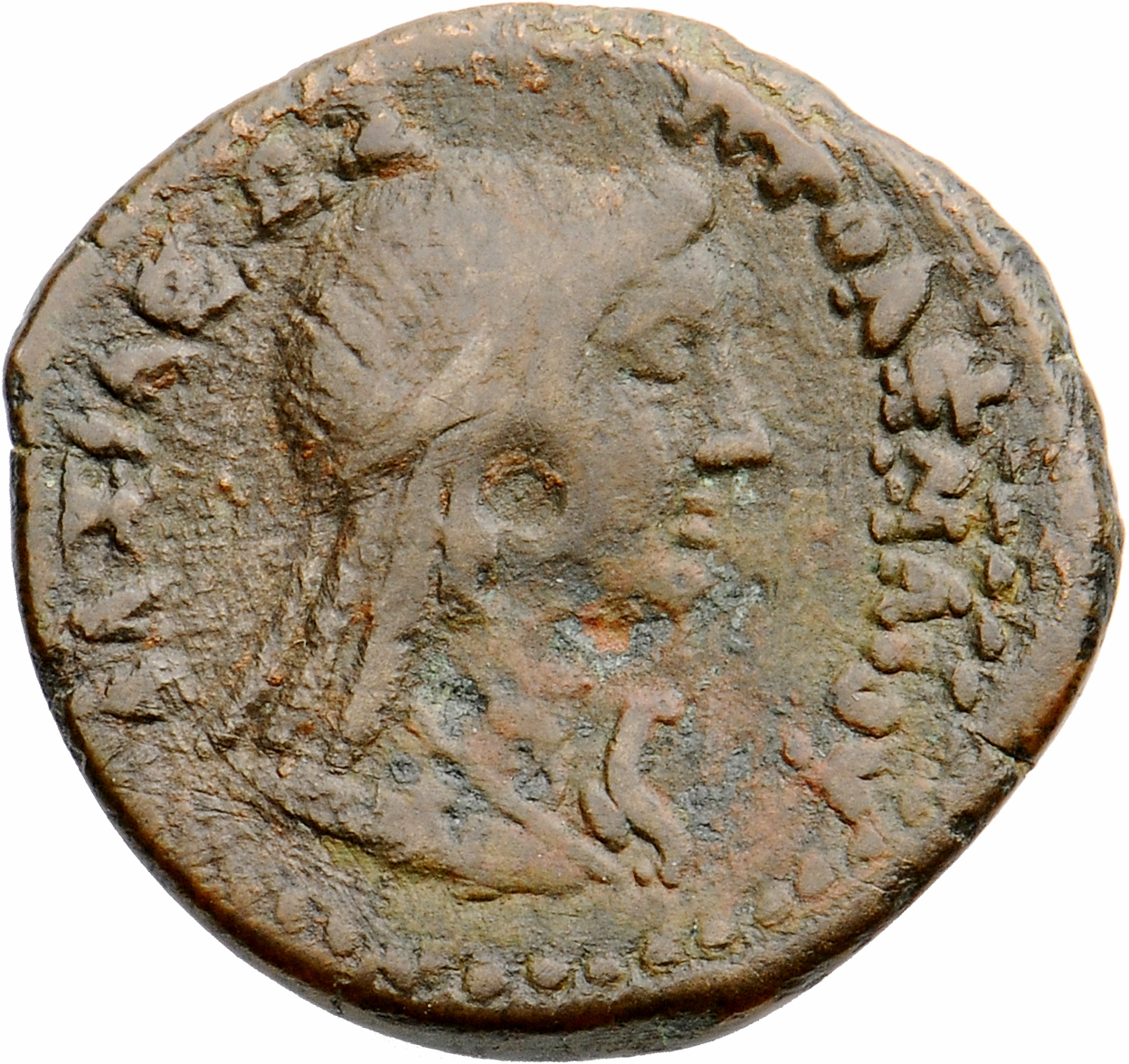 LORBER Coins of the Ptolemaic Empire Vol. I, Part II, no. B487 Ptolemy III reverse, Head of Lybia right, wearing taenia, d...