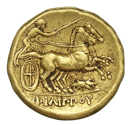 PRICE LeRider Philip II 4.149 Alexander III reverse, Biga being raced to right
