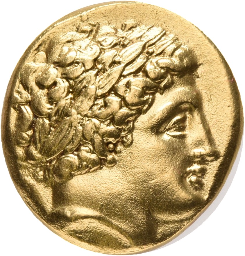 PRICE PELLA Philip II 289 Alexander III obverse, Wreathed head of Apollo to right