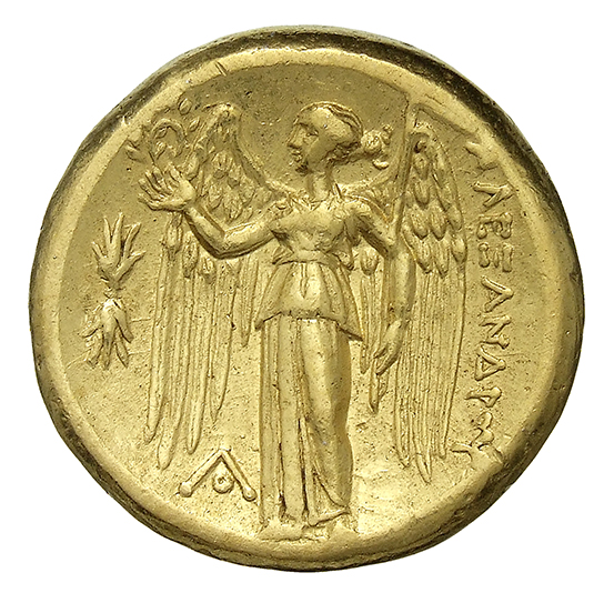 PRICE 191 Alexander III reverse — Nike standing left holding wreath in right hand, and stylis in her left hand