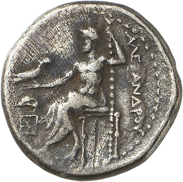 PRICE 1922 Alexander III reverse — Zeus seated on stool-throne left, eagle on outstretched right hand, sceptre in left hand