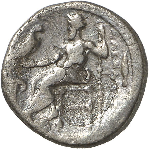 PRICE 1935 Alexander III reverse, Zeus seated on stool-throne left, eagle on outstretched right hand, sceptre in left hand