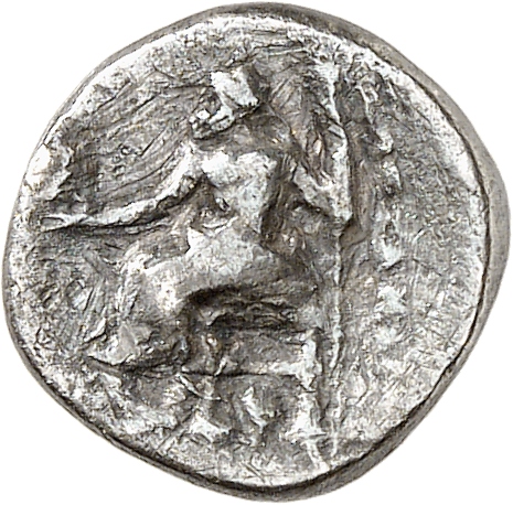 PRICE 2572 Alexander III reverse, Zeus seated on stool-throne left, eagle on outstretched right hand, sceptre in left hand