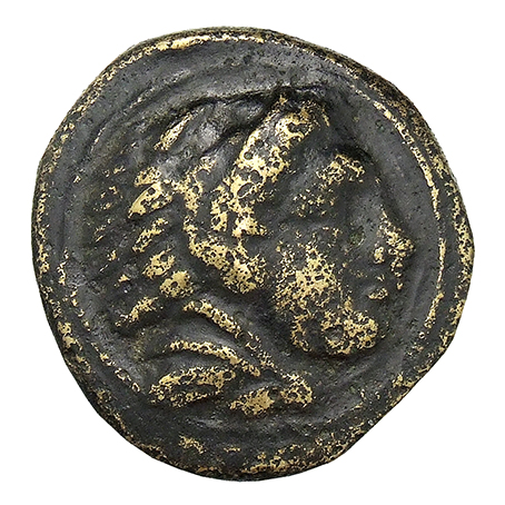 PRICE 27 Alexander III obverse — Head of beardless Heracles right wearing lion skin headdress