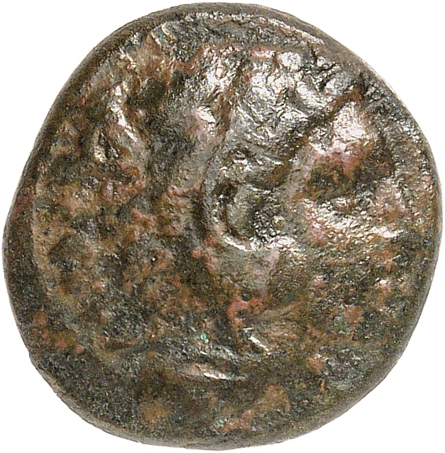 PRICE 288 Alexander III obverse, Head of beardless Heracles right wearing lion skin headdress