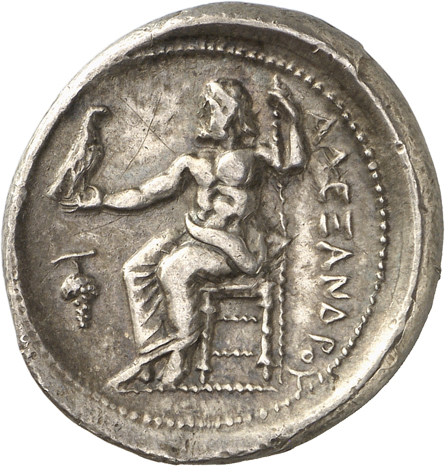 PRICE 29 Alexander III reverse — Zeus seated on stool-throne left, eagle on outstretched right hand, sceptre in left hand