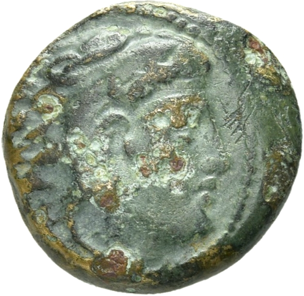 PRICE 294 Alexander III obverse, Head of beardless Heracles right wearing lion skin headdress