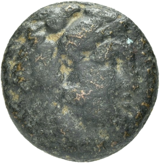 PRICE 3143 Alexander III obverse — Head of beardless Heracles right wearing lion skin headdress
