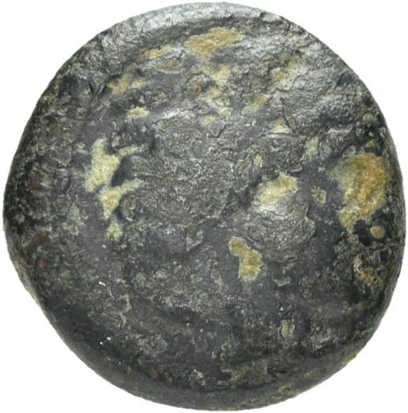 PRICE 3144 Alexander III obverse — Head of beardless Heracles right wearing lion skin headdress