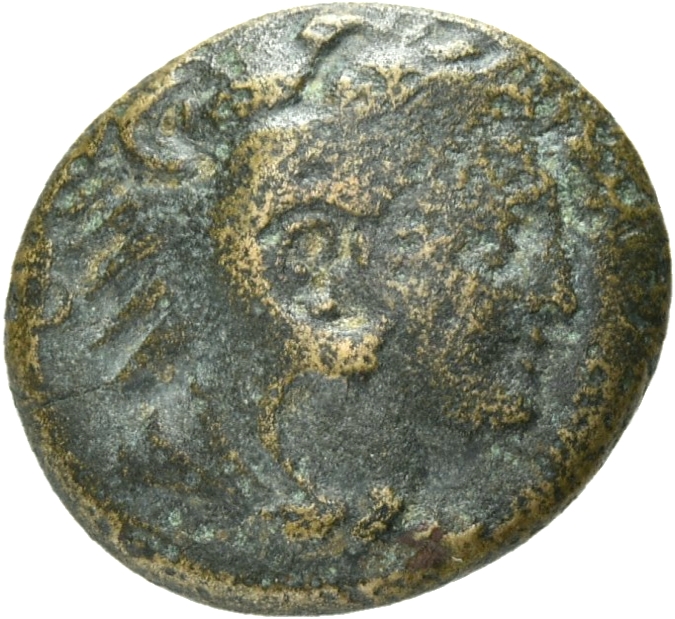 PRICE 315 Alexander III obverse, Head of beardless Heracles right wearing lion skin headdress
