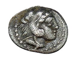 PRICE 47 Alexander III obverse, Head of beardless Heracles right wearing lion skin headdress
