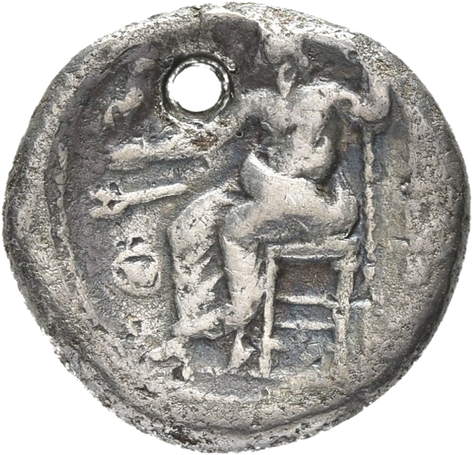 PRICE 68 Alexander III reverse, Zeus seated on stool-throne left, eagle on outstretched right hand, sceptre in left hand