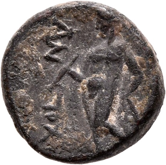 HOUGHTON Seleucid Coins (part 1) 1055.3 Antiochus III reverse, Apollo standing left, testing arrow and resting left hand o...