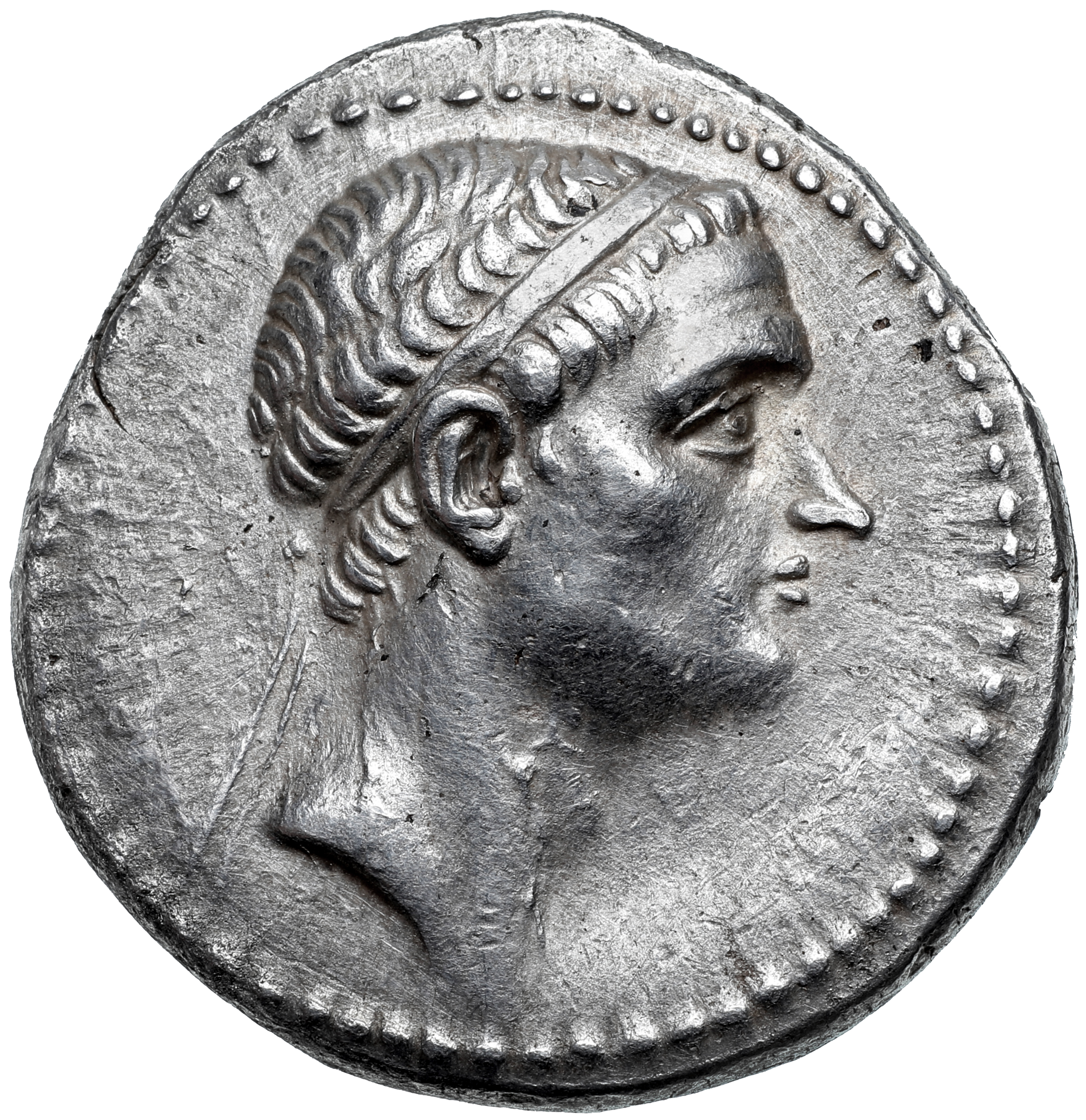 HOUGHTON Seleucid Coins (part 1) 1112 Antiochus III obverse, Diademed head of Antiochus III right (Type D or E)
