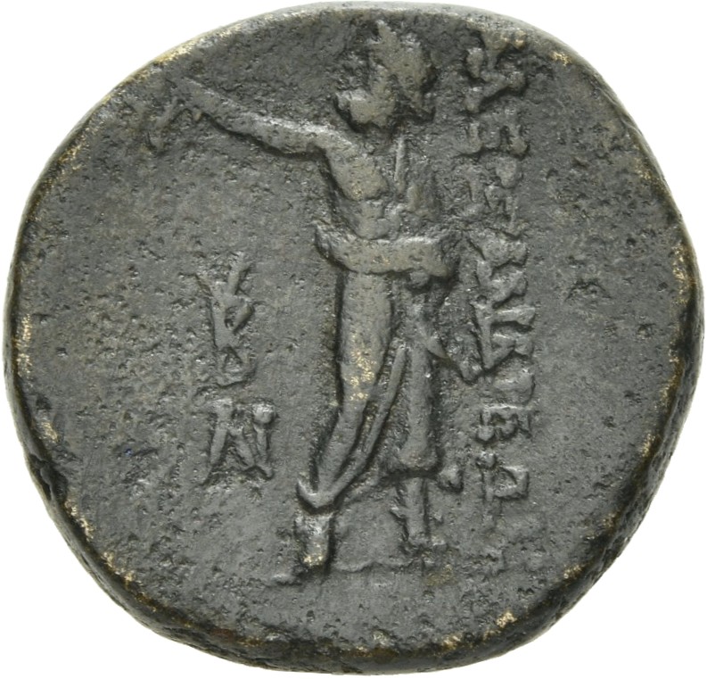 HOUGHTON Seleucid Coins (part 2) 1392 Antiochus IV reverse, Zeus standing facing, head left, holding wreath