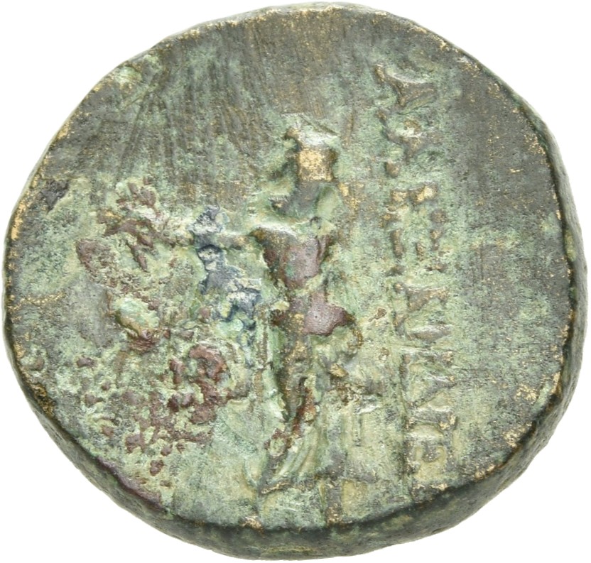 HOUGHTON Seleucid Coins (part 2) 1392 Antiochus IV reverse, Zeus standing facing, head left, holding wreath