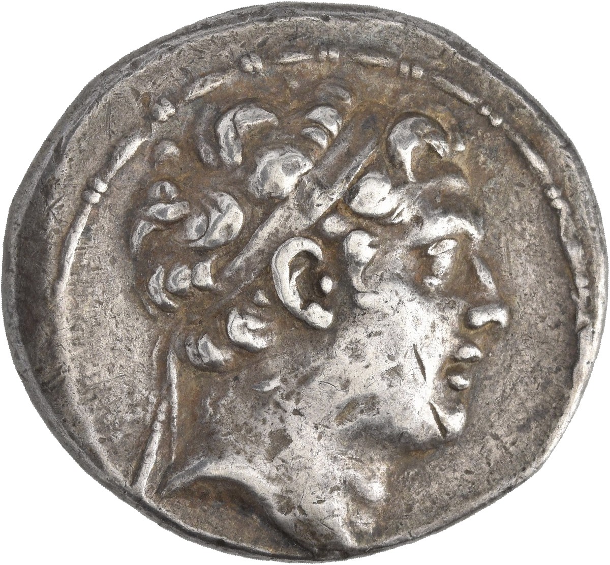 HOUGHTON Seleucid Coins (part 2) 1395.1b Antiochus IV obverse, Diademed head of Antiochus IV right