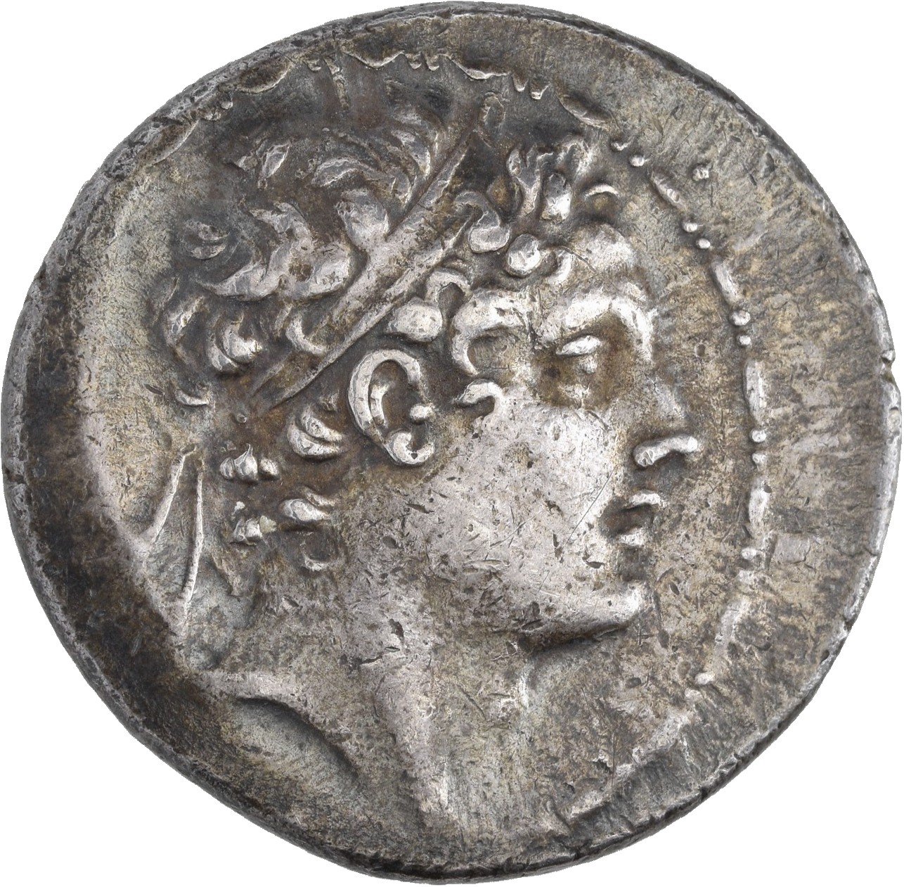 HOUGHTON Seleucid Coins (part 2) 1396c Antiochus IV obverse, Diademed head of Antiochus IV right, diadem ends adorned with...