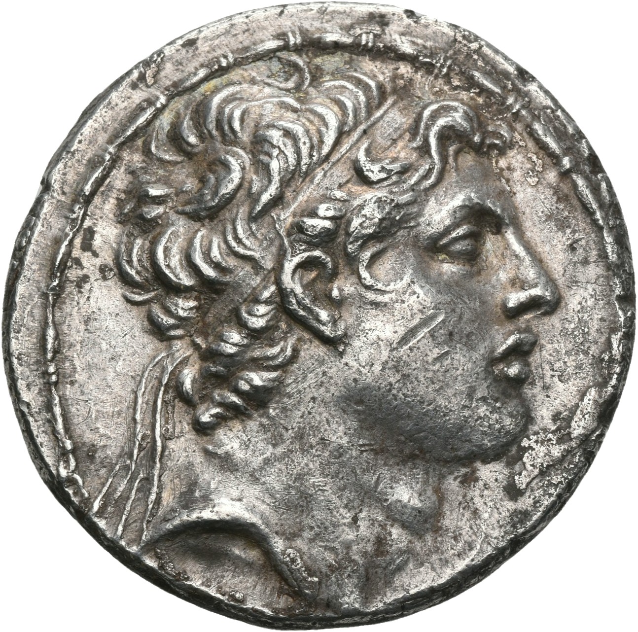 HOUGHTON Seleucid Coins (part 2) 1400d Antiochus IV obverse, Diademed head of Antiochus IV right, diadem ends adorned with...