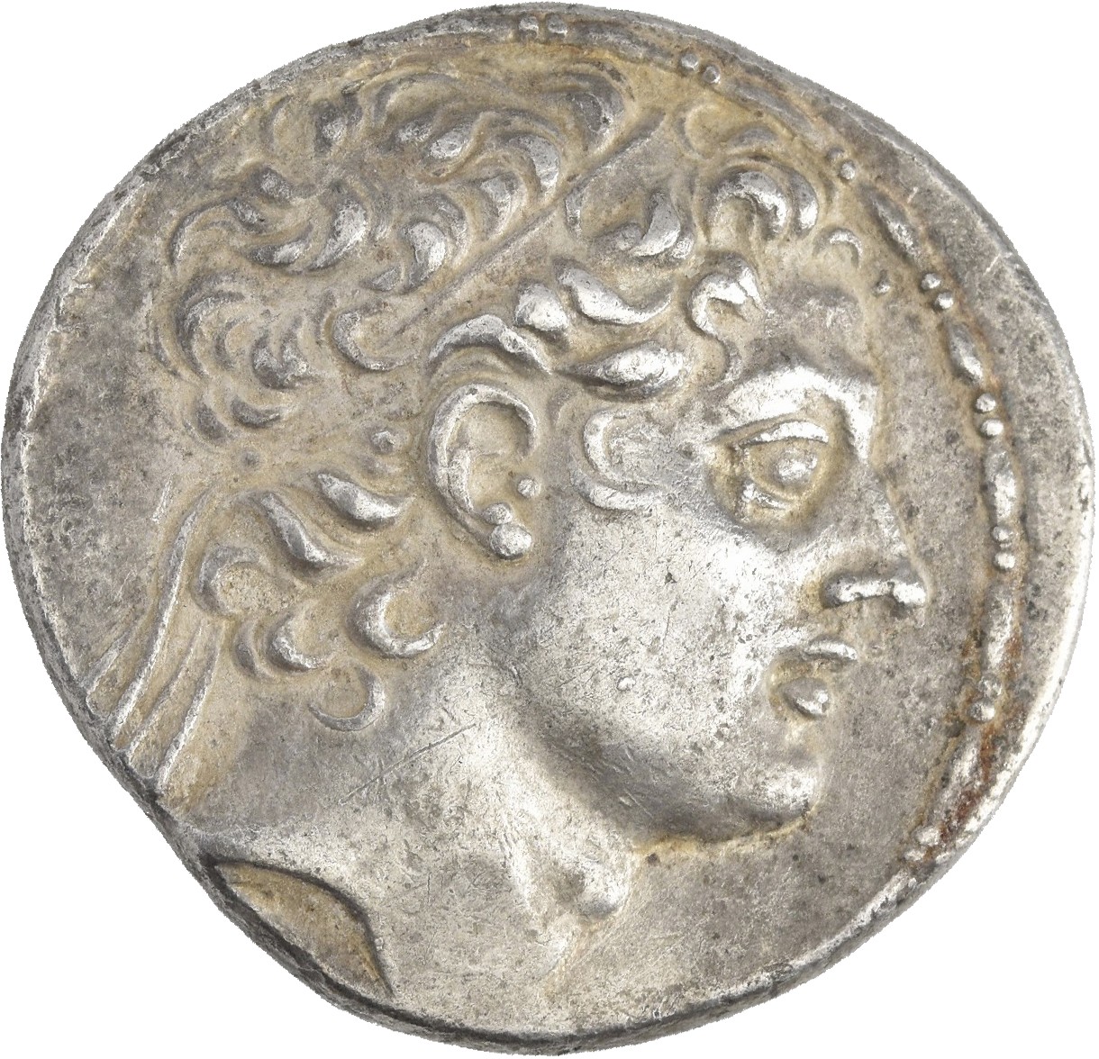 HOUGHTON Seleucid Coins (part 2) 1400ii Antiochus IV obverse, Diademed head of Antiochus IV right, diadem ends adorned wit...