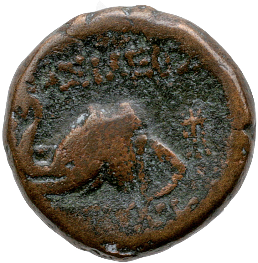 HOUGHTON Seleucid Coins (part 2) 1407 Antiochus IV reverse, Elephant head left