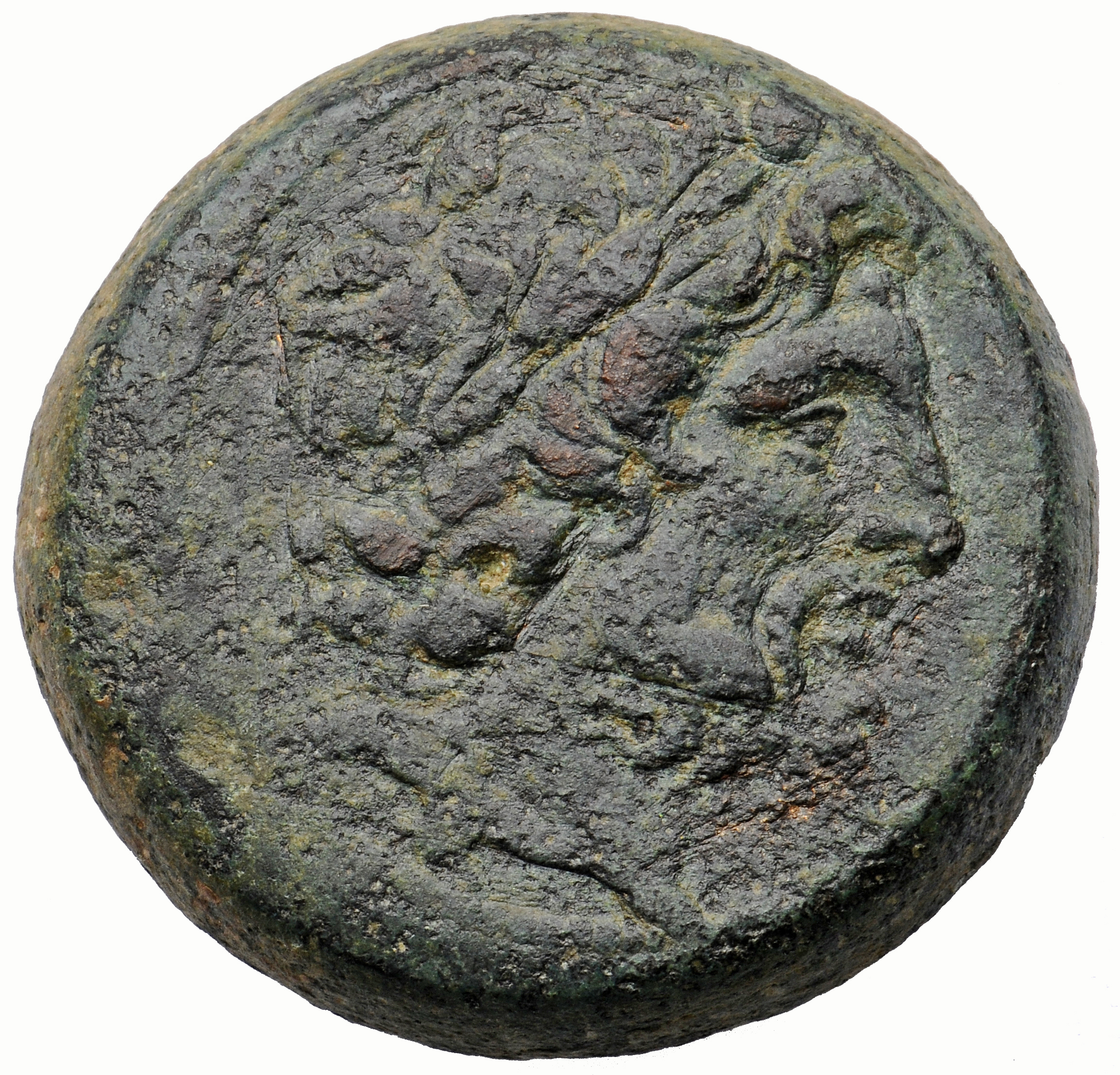 HOUGHTON Seleucid Coins (part 2) 1413 Antiochus IV obverse, Laureate head of Serapis with taenia right, Osiris cap atop ta...