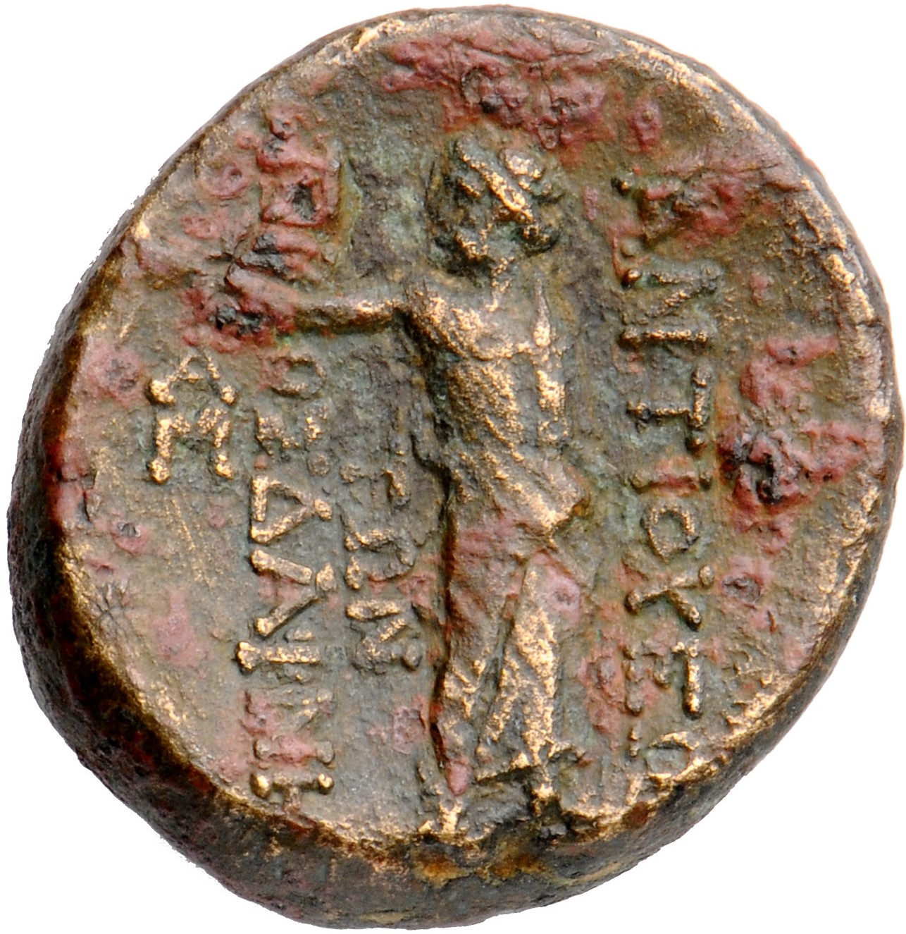 HOUGHTON Seleucid Coins (part 2) 1416 Antiochus IV reverse, Zeus standing right, head left, holding wreath