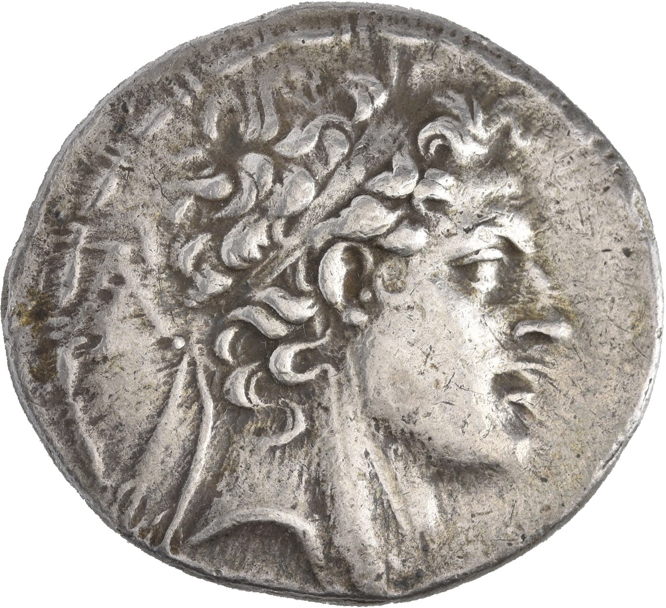 HOUGHTON Seleucid Coins (part 2) 1476.1f Antiochus IV obverse, Diademed head of Antiochus IV right, diadem ends adorned wi...
