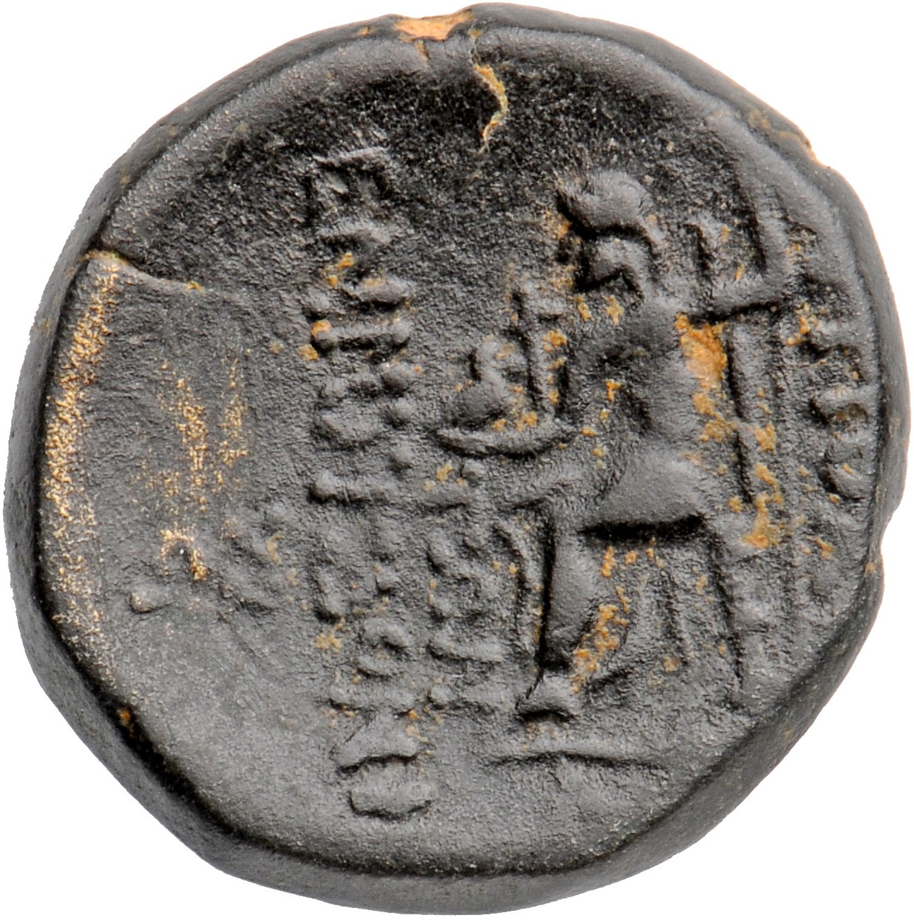 HOUGHTON Seleucid Coins (part 2) 1502 Antiochus IV reverse, Zeus seated on high-backed throne left, holding eagle on outst...