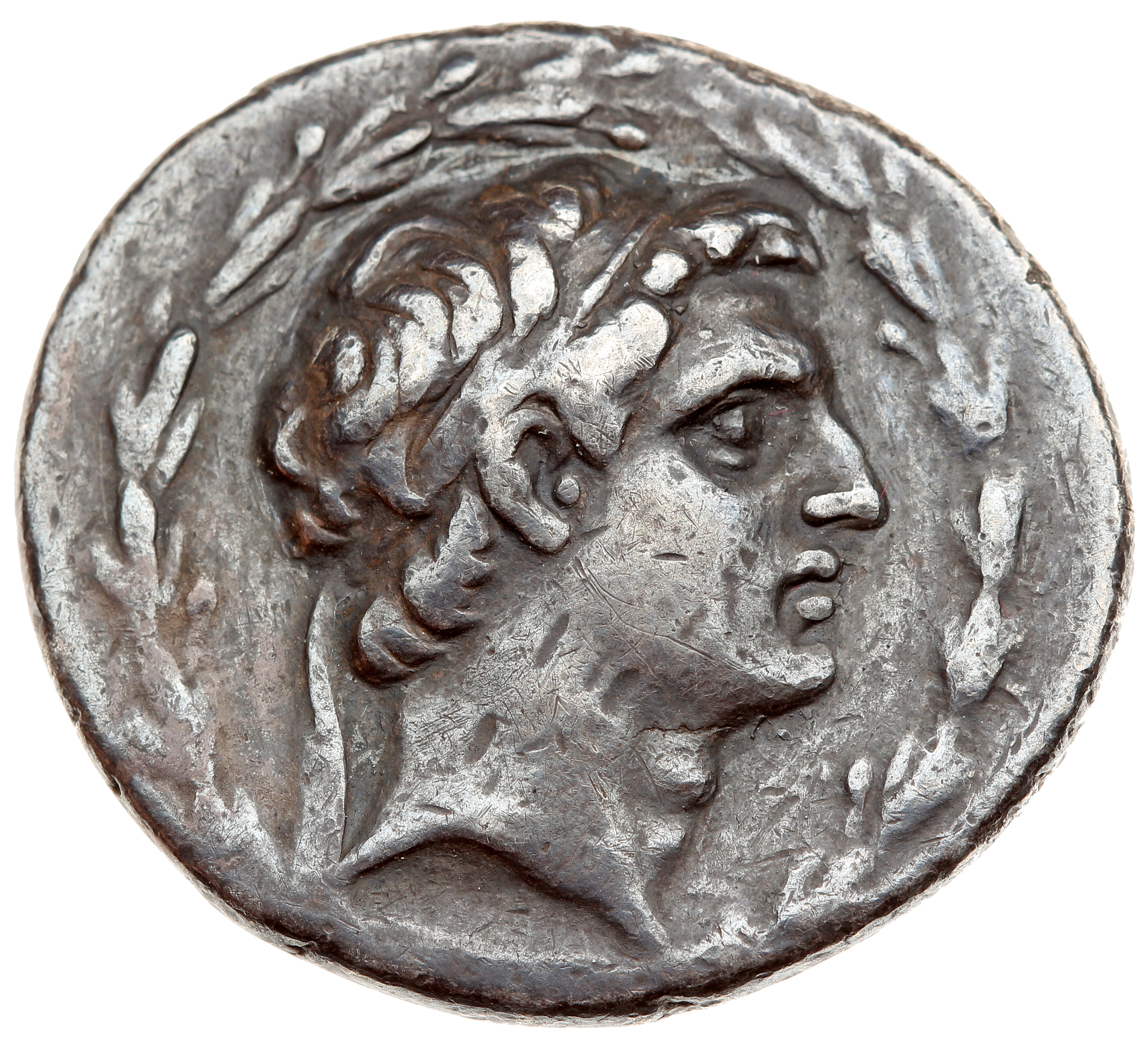 HOUGHTON Seleucid Coins (part 2) 1635 Demetrius I Soter obverse, Diademed head of Demetrius I right, with lean features