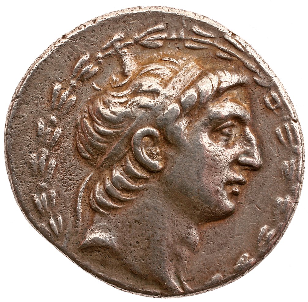HOUGHTON Seleucid Coins (part 2) 1637c Demetrius I Soter obverse, Diademed head of Demetrius I right, with lean features a...