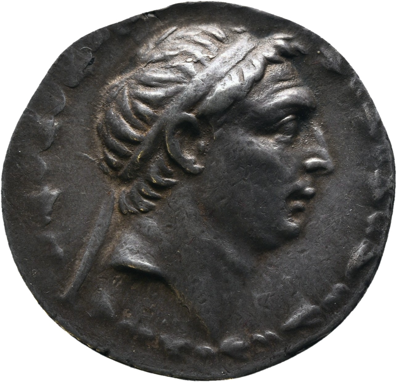 HOUGHTON Seleucid Coins (part 2) 1638.2 Demetrius I Soter obverse, Diademed head of Demetrius I right, with lean features