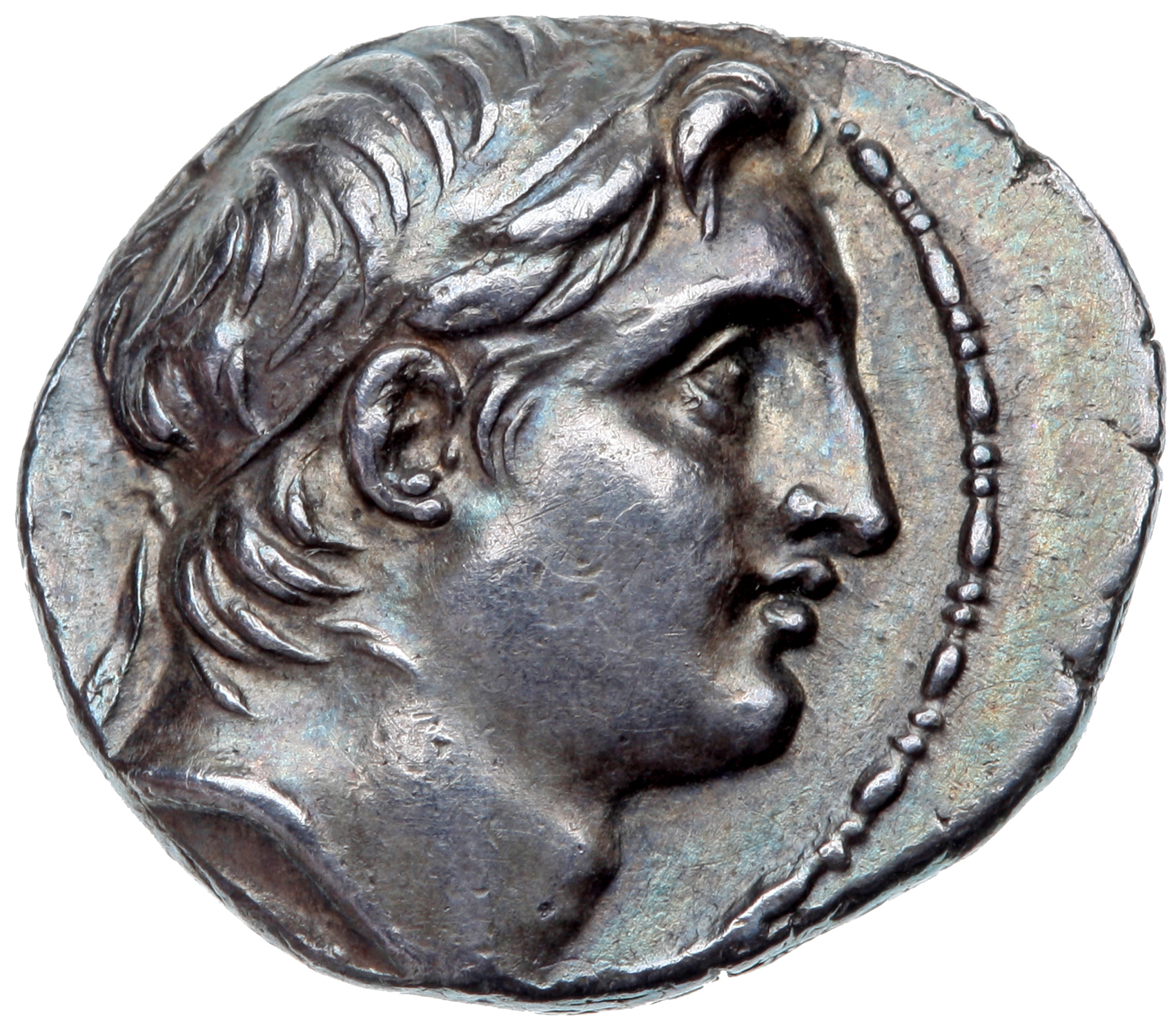HOUGHTON Seleucid Coins (part 2) 1642.3a Demetrius I Soter obverse, Diademed head of Demetrius I right, with fleshy features