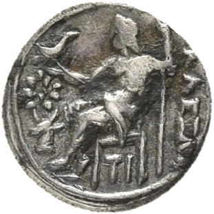 HOUGHTON Seleucid Coins (part 1) 171 Seleucus I reverse, Zeus seated on high-backed throne left, holding Nike on outstretc...
