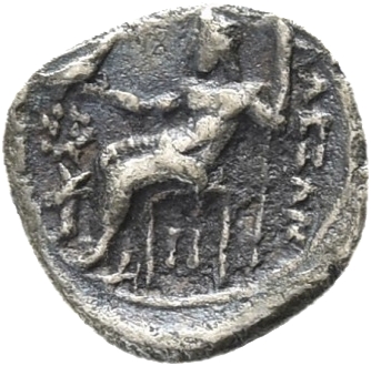 HOUGHTON Seleucid Coins (part 1) 171 Seleucus I reverse, Zeus seated on high-backed throne left, holding Nike on outstretc...