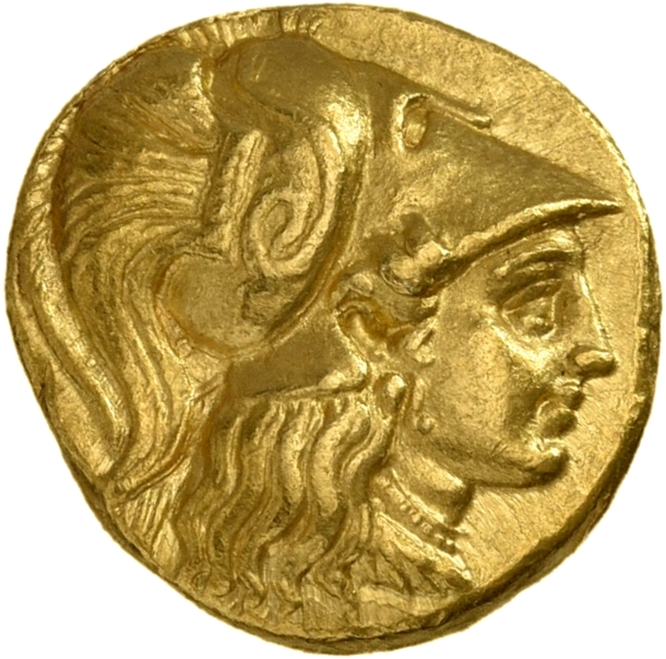 HOUGHTON Seleucid Coins (part 1) 200.3 Seleucus I obverse, Head of Athena right in crested Corinthian helmet