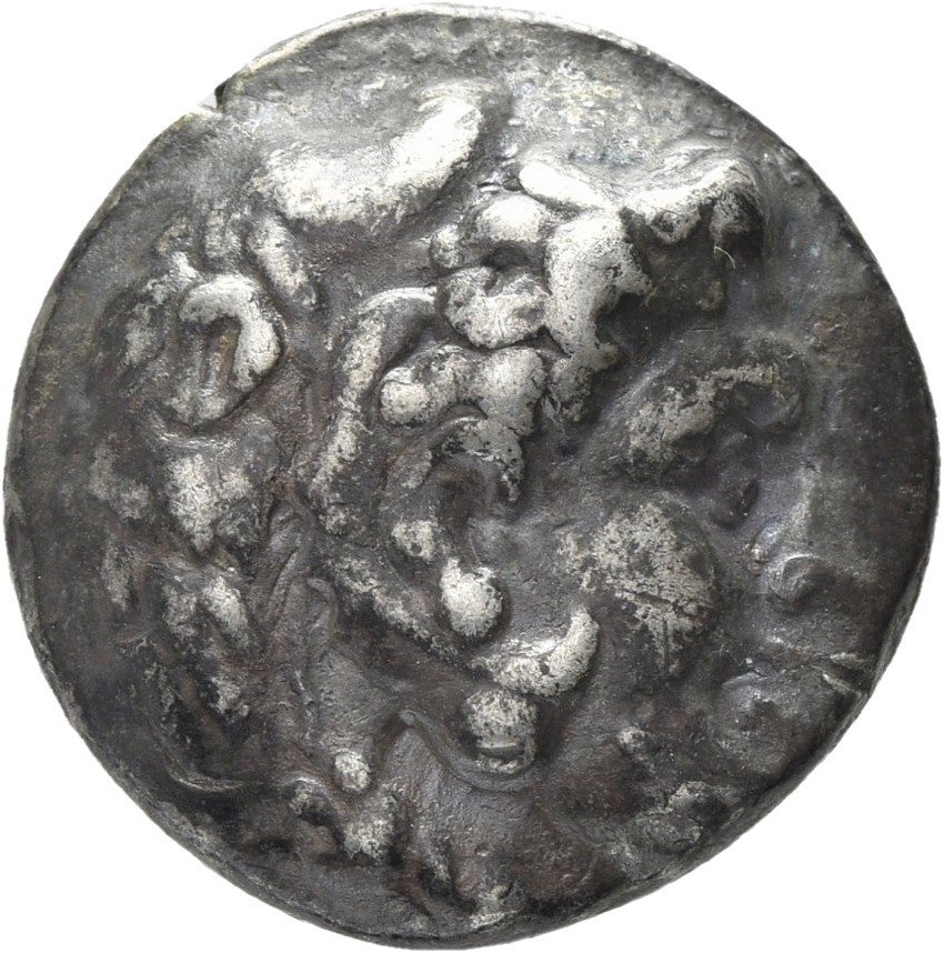 HOUGHTON Seleucid Coins (part 1) 202.2b Seleucus I obverse, Beardless head of Heracles right wearing lion skin headdress